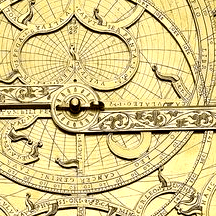 Détail d'un astrolabe français de 1560 de 22 cm de diamètre