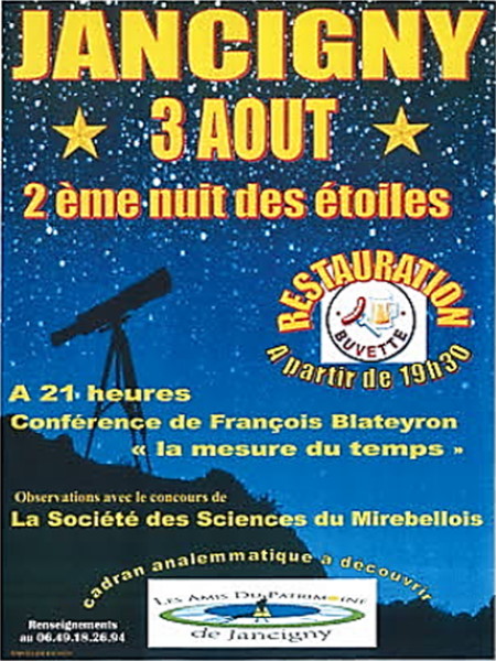 Nuit des étoiles à Jancigny