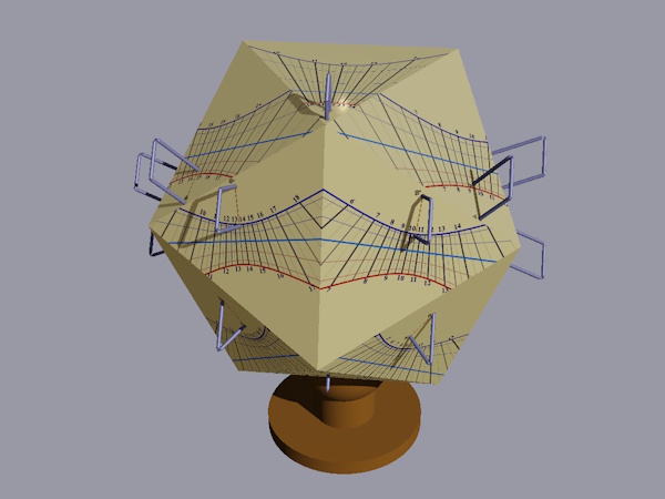 Vue 3D de l'analemmatique universel