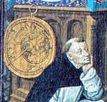 Détail montrant un astrolabe planisphérique